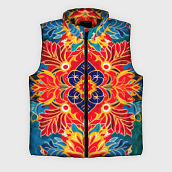 Мужской жилет Традиционный индонезийский цветочный узор в стиле, цвет: 3D-черный