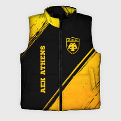 Мужской жилет AEK Athens - gold gradient вертикально, цвет: 3D-черный
