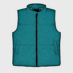 Мужской жилет Сине-зелёный однотонный текстурированный