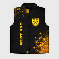 Мужской жилет West Ham - gold gradient вертикально