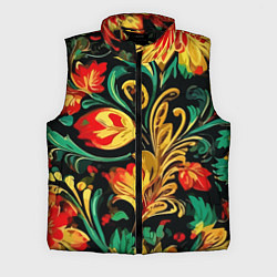 Мужской жилет Хохлома акварель