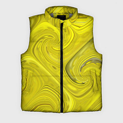 Мужской жилет Желтая абстракция, цвет: 3D-светло-серый