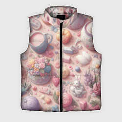 Мужской жилет Акварельный фон в пастельных тонах, цвет: 3D-светло-серый
