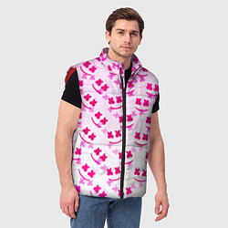 Мужской жилет Marshmello pink colors, цвет: 3D-красный — фото 2