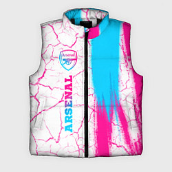 Мужской жилет Arsenal neon gradient style по-вертикали, цвет: 3D-черный