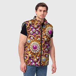 Мужской жилет Ювелирный паттерн, цвет: 3D-светло-серый — фото 2