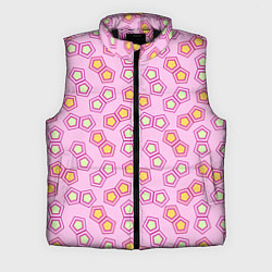 Мужской жилет Мозаика на розовом, цвет: 3D-черный