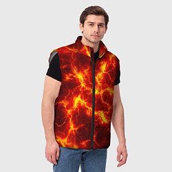 Мужской жилет Текстура огня, цвет: 3D-светло-серый — фото 2