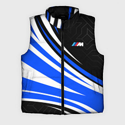 Мужской жилет BMW M - синие волны, цвет: 3D-черный