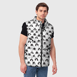 Мужской жилет Узор с пингвинами, цвет: 3D-черный — фото 2