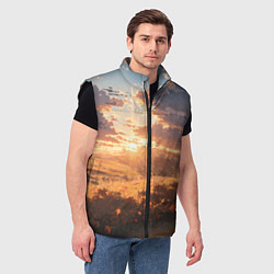 Мужской жилет Вечерний закат - аниме, цвет: 3D-черный — фото 2