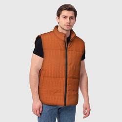 Мужской жилет Светлый коричневый текстурированный, цвет: 3D-черный — фото 2