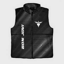 Мужской жилет Bon Jovi metal rock lines, цвет: 3D-черный