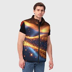 Мужской жилет Блестящая лакшери текстура, цвет: 3D-красный — фото 2