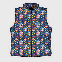 Мужской жилет Аниме персонажи паттерн, цвет: 3D-светло-серый