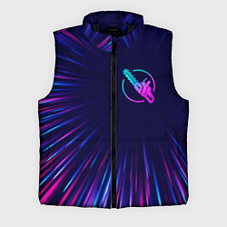 Мужской жилет Chainsaw Man neon blast lines, цвет: 3D-черный