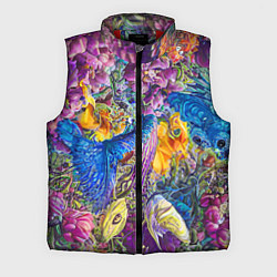 Мужской жилет Абстрактный растительный паттерн - нейросеть, цвет: 3D-красный