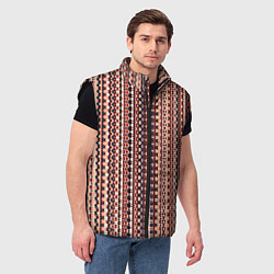 Мужской жилет Персиковый узор в стиле жаккард, цвет: 3D-черный — фото 2