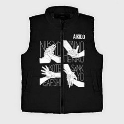 Мужской жилет Айкидо - техника захвата кисти руки, цвет: 3D-черный