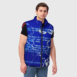 Мужской жилет Синий экран смерти виндовс, цвет: 3D-красный — фото 2