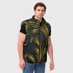 Мужской жилет Золотые старые темные узоры, цвет: 3D-светло-серый — фото 2