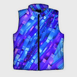 Мужской жилет Сине-фиолетовые наклонные блоки