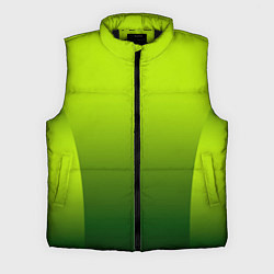 Мужской жилет Яркий зеленый градиентный комбинированный узор, цвет: 3D-черный