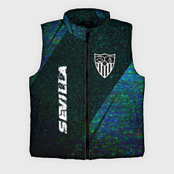 Мужской жилет Sevilla glitch blue, цвет: 3D-черный