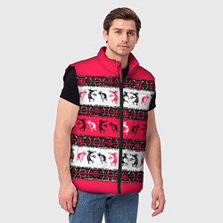 Мужской жилет Кокопелли - бог индейцев хайда, цвет: 3D-черный — фото 2