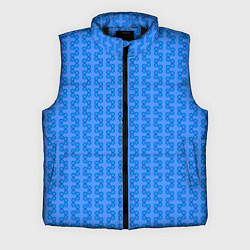 Мужской жилет Голубой паттерн цепочки, цвет: 3D-черный