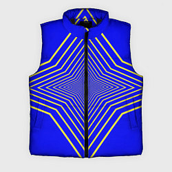 Мужской жилет Ромбовидные звезды, цвет: 3D-черный