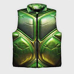 Мужской жилет Объемная зеленая текстурная кожа