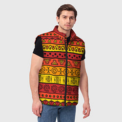 Мужской жилет Африканские этнический орнамент, цвет: 3D-черный — фото 2
