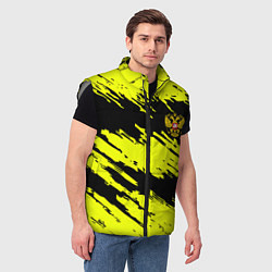 Мужской жилет Российская империя краски жёлтые, цвет: 3D-светло-серый — фото 2