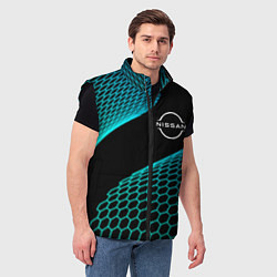 Мужской жилет Nissan electro hexagon, цвет: 3D-черный — фото 2