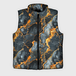 Мужской жилет Черный мрамор с золотом, цвет: 3D-черный