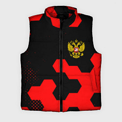 Мужской жилет Герб РФ спортивный стиль соты