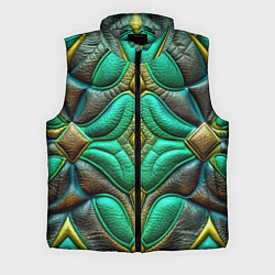 Мужской жилет Объемная футуристичная текстура из кожи