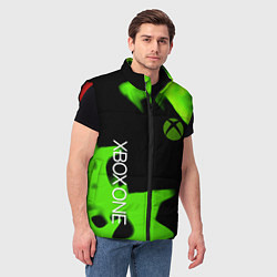 Мужской жилет Xbox one green flame, цвет: 3D-красный — фото 2