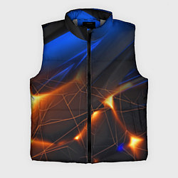 Мужской жилет Синяя абстракция с желтыми плитами