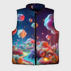 Мужской жилет Planet chupa chups - neon glow, цвет: 3D-черный