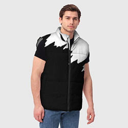 Мужской жилет Просто краска черно белая, цвет: 3D-светло-серый — фото 2