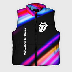 Мужской жилет Rolling Stones neon rock lights, цвет: 3D-черный