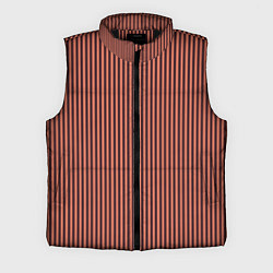 Мужской жилет Терракотовый в тонкую полоску, цвет: 3D-черный