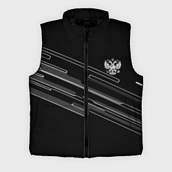 Мужской жилет Герб РФ полосы геометрия