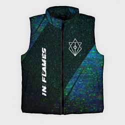 Мужской жилет In Flames glitch blue, цвет: 3D-черный