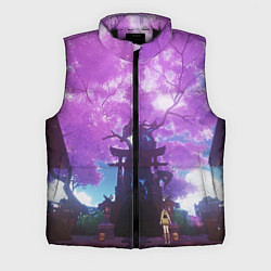 Мужской жилет Genshin Impact Сакура Наруками, цвет: 3D-черный