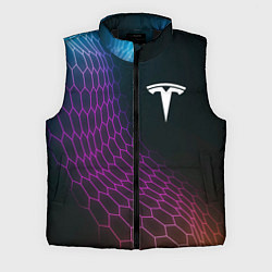 Мужской жилет Tesla neon hexagon, цвет: 3D-черный