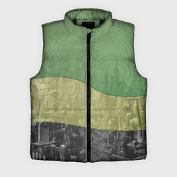 Мужской жилет Футурисчтичный пейзаж города, цвет: 3D-черный