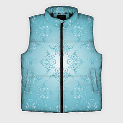 Мужской жилет Векторные узоры на нежно-бирюзовом фоне, цвет: 3D-черный